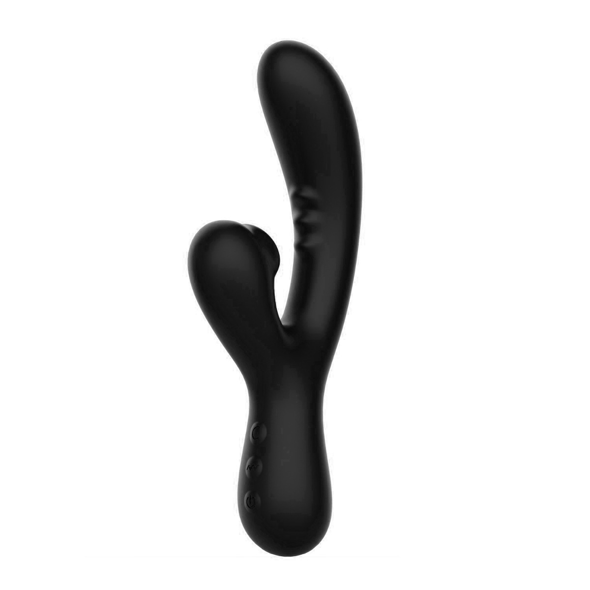 Vibrator Anna G-Spot Vibrating&Sucking Silicon USB Negru Passion Labs