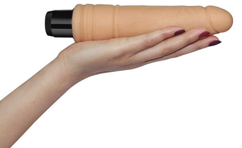 Vibrator Real Feel Cyberskin Nr.2, Multispeed, TPR, Natural, 20 cm