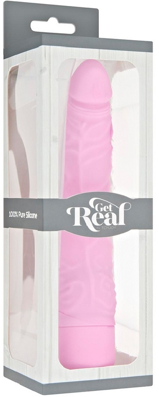 Vibrator Realist Slim, Silicon, Roz, 21 cm