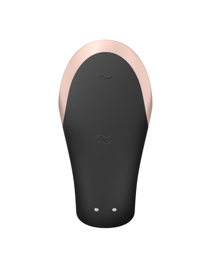 Vibrator Double Love Remote Control Bluetooth Silicon USB Negru Free APP