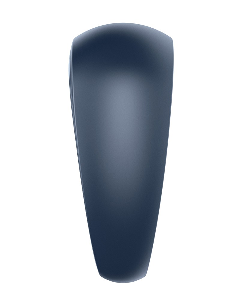 Inel de Penis Power Ring 10 Moduri Vibratii Silicon USB Albastru Satisfyer