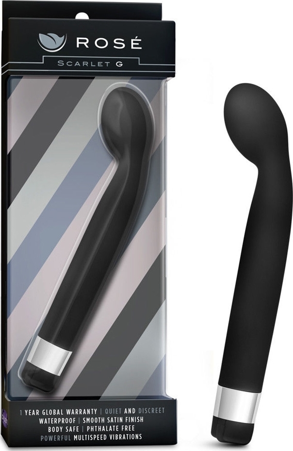 Vibrator Rose Scarlet G, Multispeed, ABS, Negru, 21cm