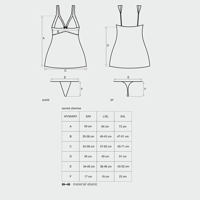 Rochie de Noapte si Bikini Tanga Secred S/M