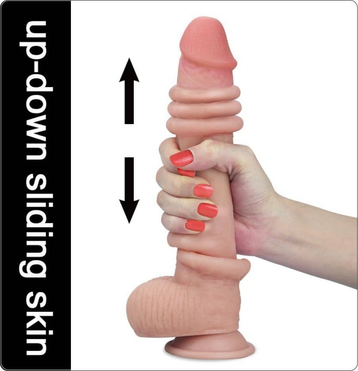 Dildo Sliding-Skin Natural 17.5 cm