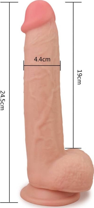 Dildo Sliding-Skin Natural 24.5 cm