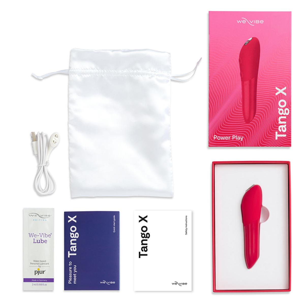 Stimulator We Vibe Tango X 7 Intensitati&8 Moduri Vibratii Silicon Rosu