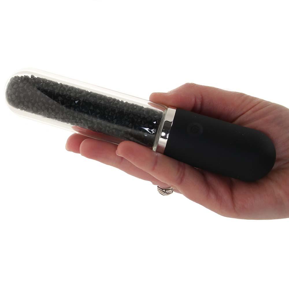 Vibrator Stardust Charm 10 Moduri Vibratii Silicon&Sticla USB Negru 16 cm