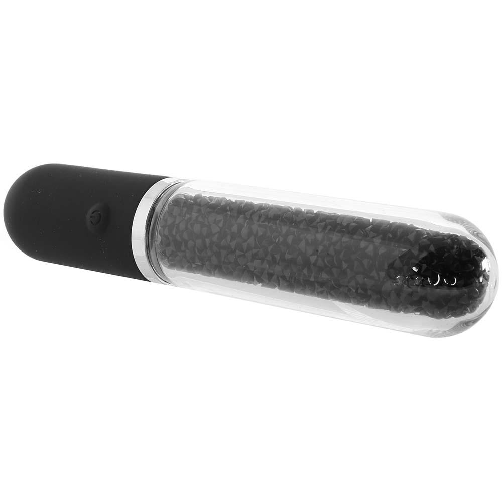 Vibrator Stardust Charm 10 Moduri Vibratii Silicon&Sticla USB Negru 16 cm