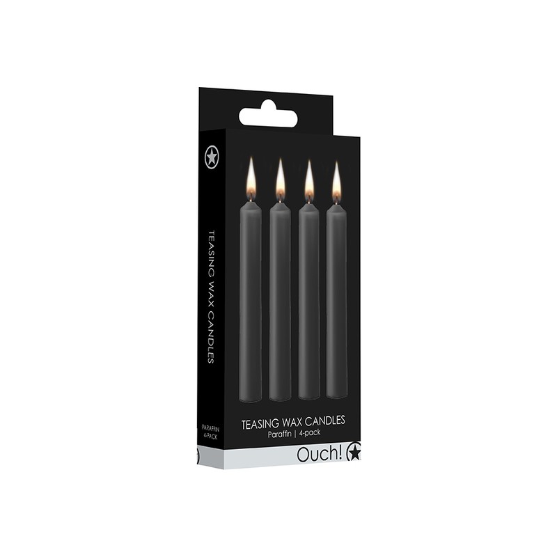 Set 4 Lumanari Teasing Wax Negru