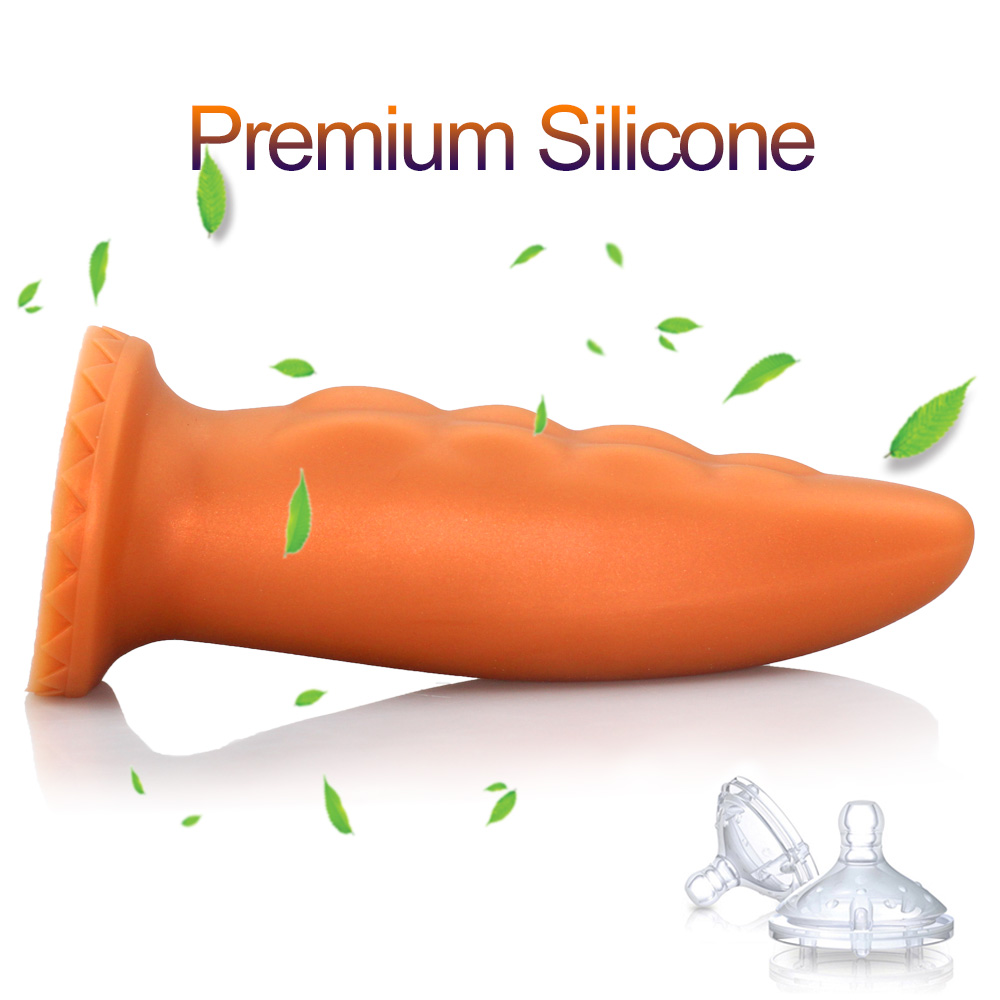 Dildo Tentus Large, Silicon Lichid, Auriu, 21 cm, Mokko Toys