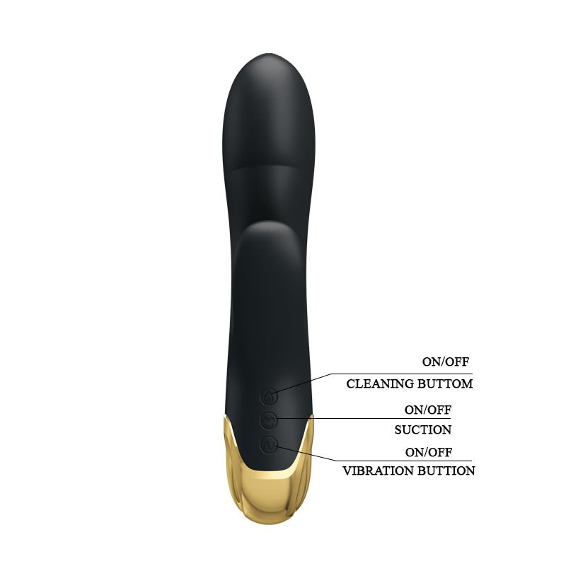 Vibrator Rabbit 14 Functii Vibrating&Sucking Pretty Love Royal Pleasure 24K Gold