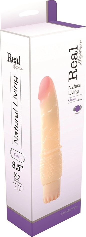 Vibrator Haos 8.5, Multispeed, PVC, Natural, 20 cm